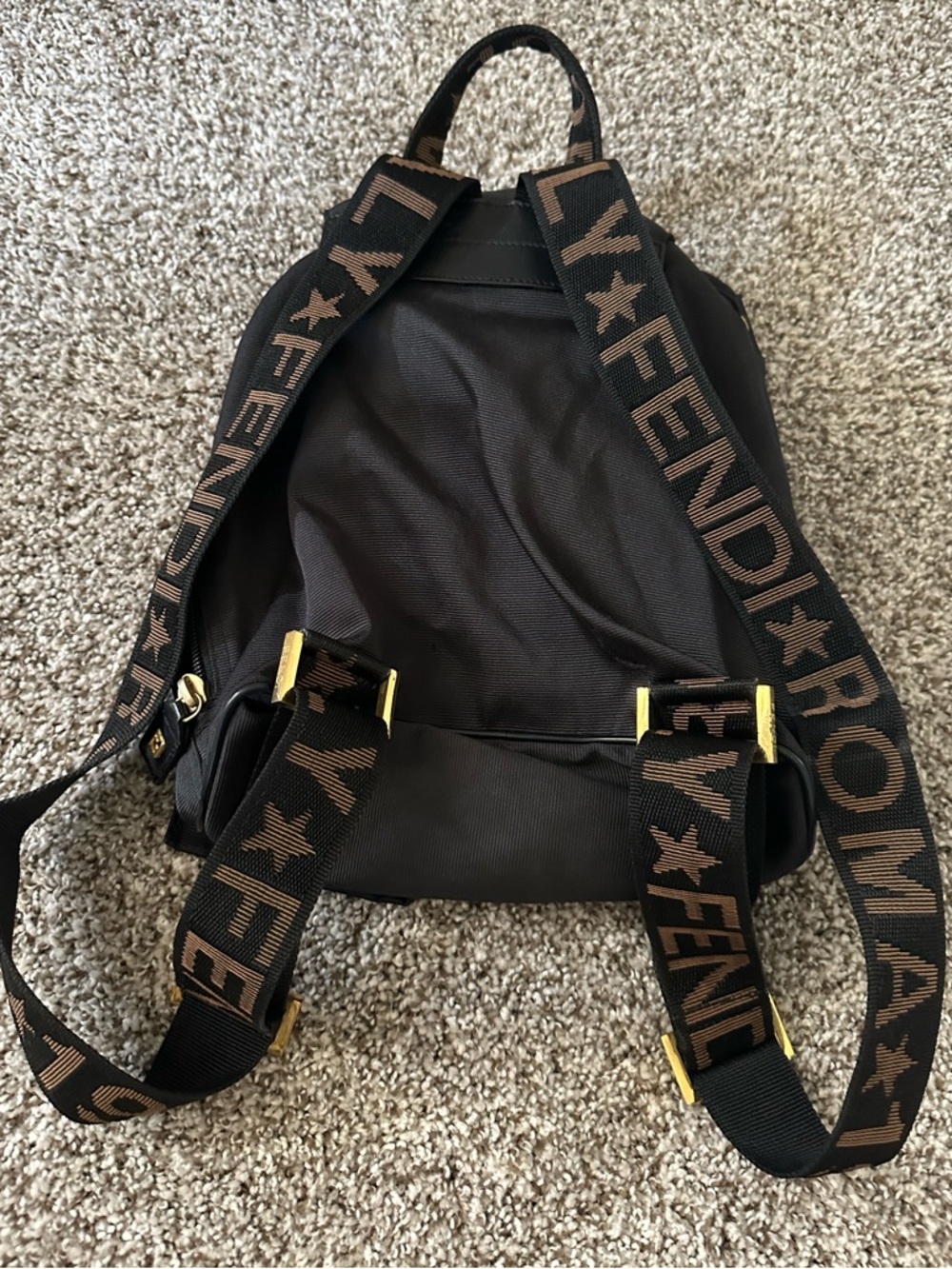 Fendi Vintage Nylon Drawstring Backpack; GUC - Picture 14 of 16